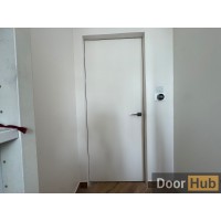 White Primed Interior Door with Gold Profile for UAE Developers